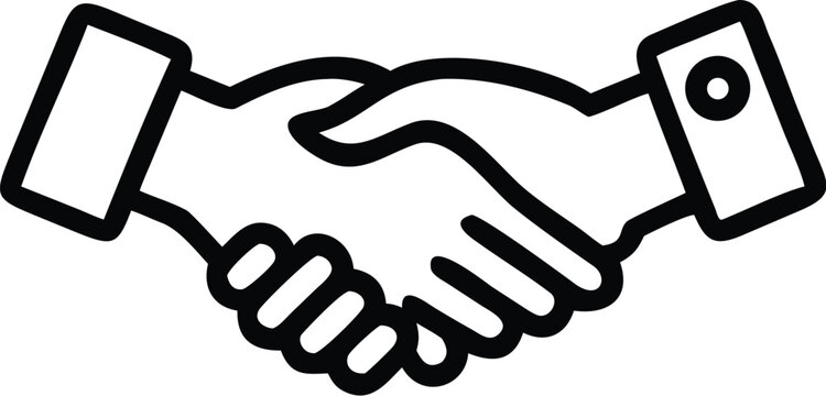 Business Handshake Icon Vector Illustration Design