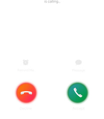 Mobile Phone Incoming Call Screen User Interfaceon.