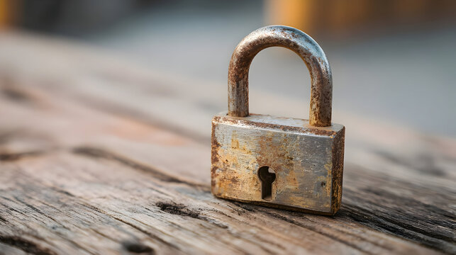 old rusty lock