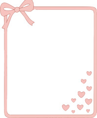 Pink Bow Note Frame