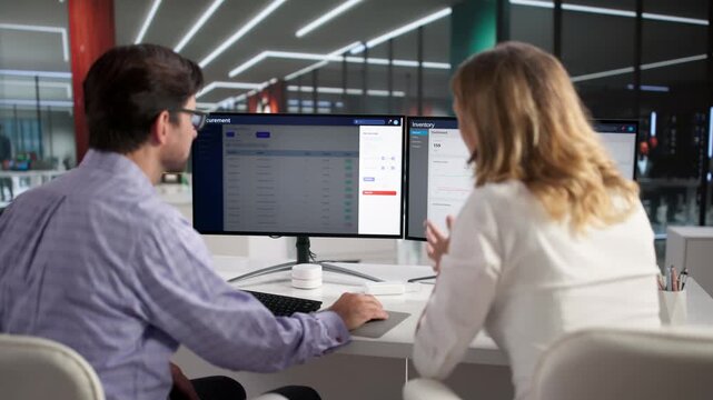 People Using Procurement And Inventory Management Software