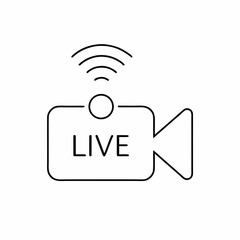 Live Streaming Icon Vector