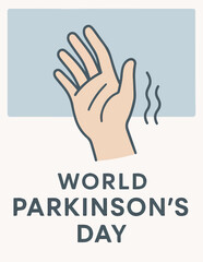 Obraz premium World Parkinson's Day Poster Illustration