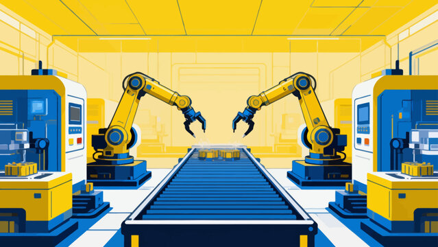 Automated factory assembly line