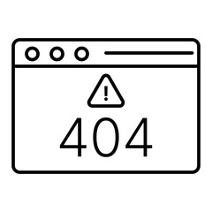 404 error line icon with editable stroke