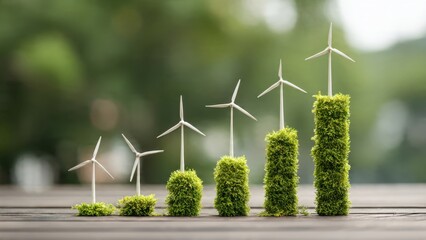 Green Energy Growth: Wind Turbines Concept