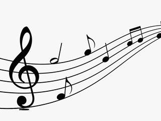 Music notes on a staff