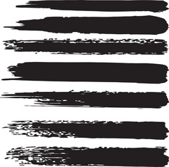 set of black and white brushes in illustrator 