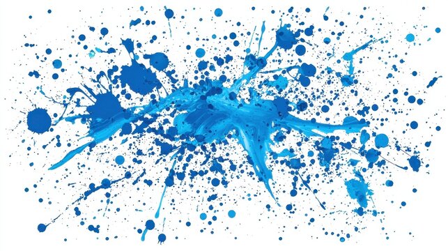 Bold blue splashes create an energetic backdrop for creative projects