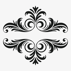 Ornament Vintage Decorative Floral Elements, ai generated