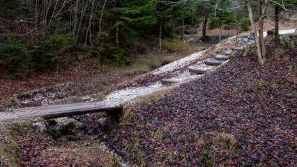 Hiking at Mostnica Gorge Near Bled