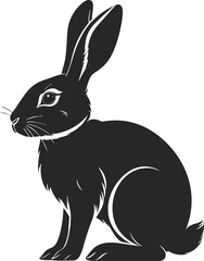 Fototapeta premium Rabbit Silhouette Vector Illustration