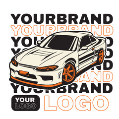 Car Vector Illustration For Conceptual Design. Suitable for posters, stickers, t-shirt prints, and banners.	
