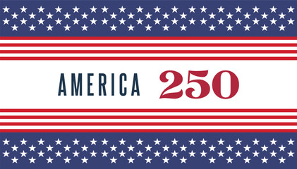 America 250th Anniversary background. Vector Illustration