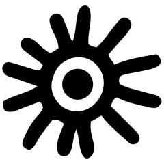 Obraz premium Black and white ornament icon.