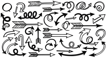 Collection of Hand Drawn Arrows and Symbols in Various Styles.