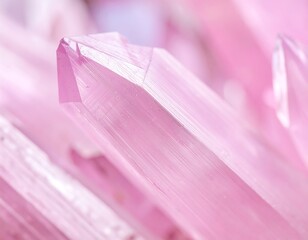 Close-up of Pink Paper Crystals - Abstract Texture and Light.