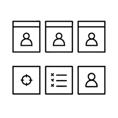 Vector illustration of a blue square toilet paper icon set featuring 3d restroom signs and gender symbols for men and women on bathroom web buttons, hygiene products, accessibility, lavatory