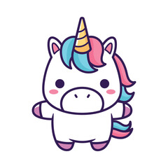 Adorable Cartoon Unicorn Illustration