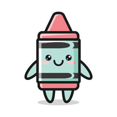 Adorable Cartoon Crayon Character Illustration