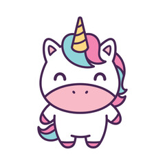 Adorable Cartoon Unicorn Illustration