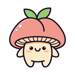 Cute Mushroom Character Illustration