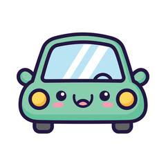 Cute Cartoon Car Illustration