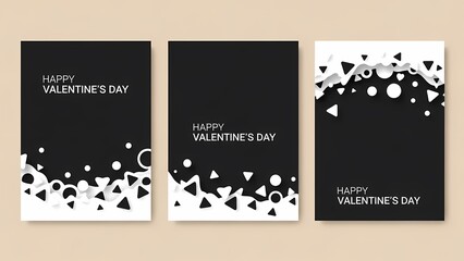 Set of Valentine s Day Celebration Cards for Designs and Graphics