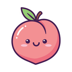 Cute Cartoon Peach Illustration