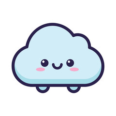 Cute Cartoon Cloud Character Illustration