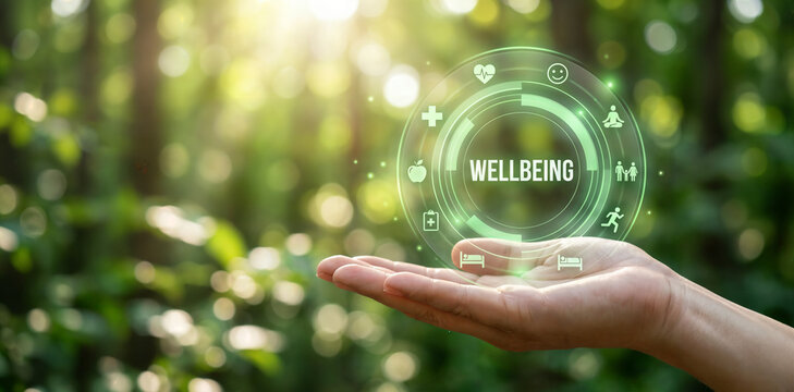 Employee wellbeing concept. Creating employee benefits and satisfaction programs. Fostering a positive work culture and employee engagement. The physical, mental and emotional health of employees.