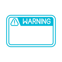 blue and white warning gradient icon