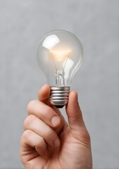 Creative idea concept, Hand holding glowing light bulb for business innovation with idea, creative, invention, innovative, imagination, result