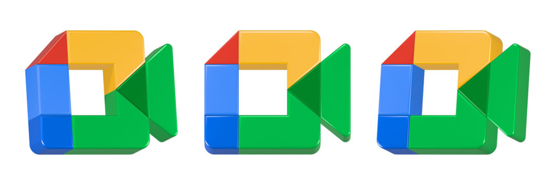 google meet icon 3d rendering