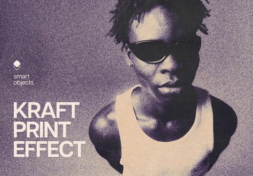 Kraft Printer Effect Mockup