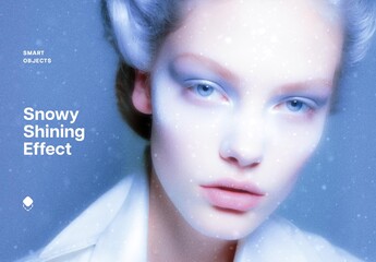 Snowy Glow Effect Mockup