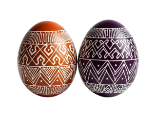 Decorative egg's isolated on transparent background
