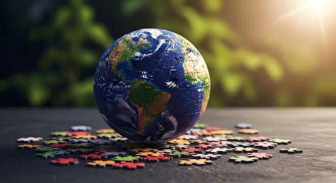 earth globe on black background - Powered by Adobe