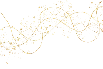 Modern Gold Glitter Scribble Line for Creative Design