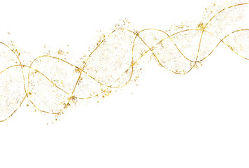 Luxury Hand Drawn Gold Glitter Line Design