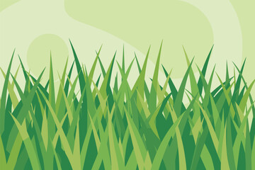 Stylized Green Grass Foreground, natural background concept