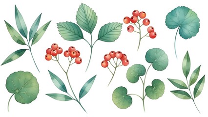 Experimente la belleza de la naturaleza con esta impresionante colecci&oacute;n de ilustraciones bot&aacute;nicas dibujadas a mano, perfecta para cualquier decoraci&oacute;n.