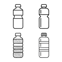 Fototapeta premium Blue Refreshment Bottle Icon for Liquid Storage and Beverage Branding