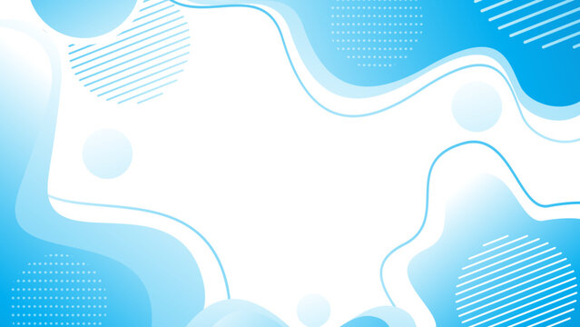 Abstract Blue and White Background with Minimalist Fluid Shapes, Modern Geometric Elements and Creative Flowing Lines with Central Copy Space for Text - Powered by Adobe