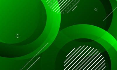 Abstract green background with circles. Vector illustration