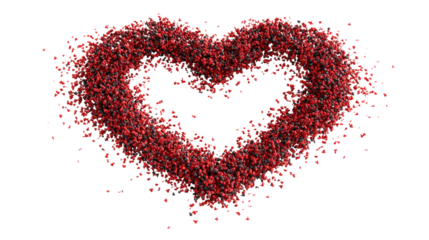 heart shape made of small red hearts symbol love concept happy valentines day design bright background abstract illustration render