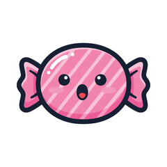 Obraz premium Pink Candy Vector Illustration