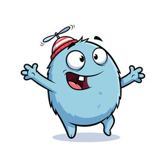 Naklejka premium vector cartoon character