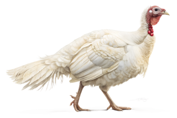 Realistic farm turkey, full body, standing pose, neutral natural position, realistic proportions, clean detailed feathers, soft studio lighting, eye level view, centered composition, isolated on trans