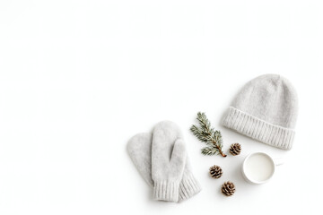 Minimal Winter Cozy Flat Lay
